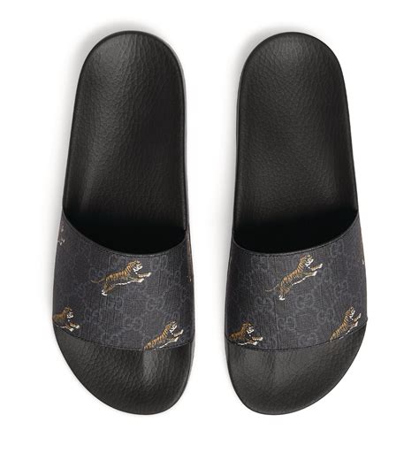 gucci lion head slide|Gucci slide sandals.